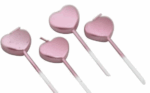MPS MY PARTY SUPPLIERSĀ® Set of 4 Birthday Candles for Cake Cartoon Candles Set for Gifting & Home use (Pink Heart)