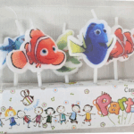 MPS MY PARTY SUPPLIERS® Set of 5 Nemo fish birthday cake candles for fish/shark theme party, Cake topper for cake decoration Nemo theme topper Candle (nemo fish)