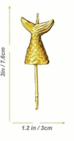 MPS MY PARTY SUPPLIERS® Set of 5 Mermaid Tail Birthday Cake Candles for Under sea Decoration, Mermaid Theme Birthday Items, Cake Topper for Cake Decoration (Mermaid Tail) - Image 4