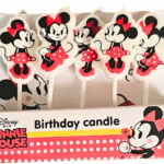 MPS MY PARTY SUPPLIERS® Set of 5 Birthday cake candles for kids, Cake topper for cake decoration (minnie mouse)