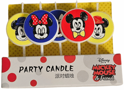 MPS MY PARTY SUPPLIERSĀ® Set of 5 Birthday cake candles for kids, Cake topper for cake decoration (minnie3)