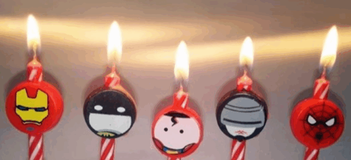 MPS MY PARTY SUPPLIERS® Set of 5 Fancy Birthday Cake Candles for Kids, Candles for Cake Decoration (Super Hero) - Image 2