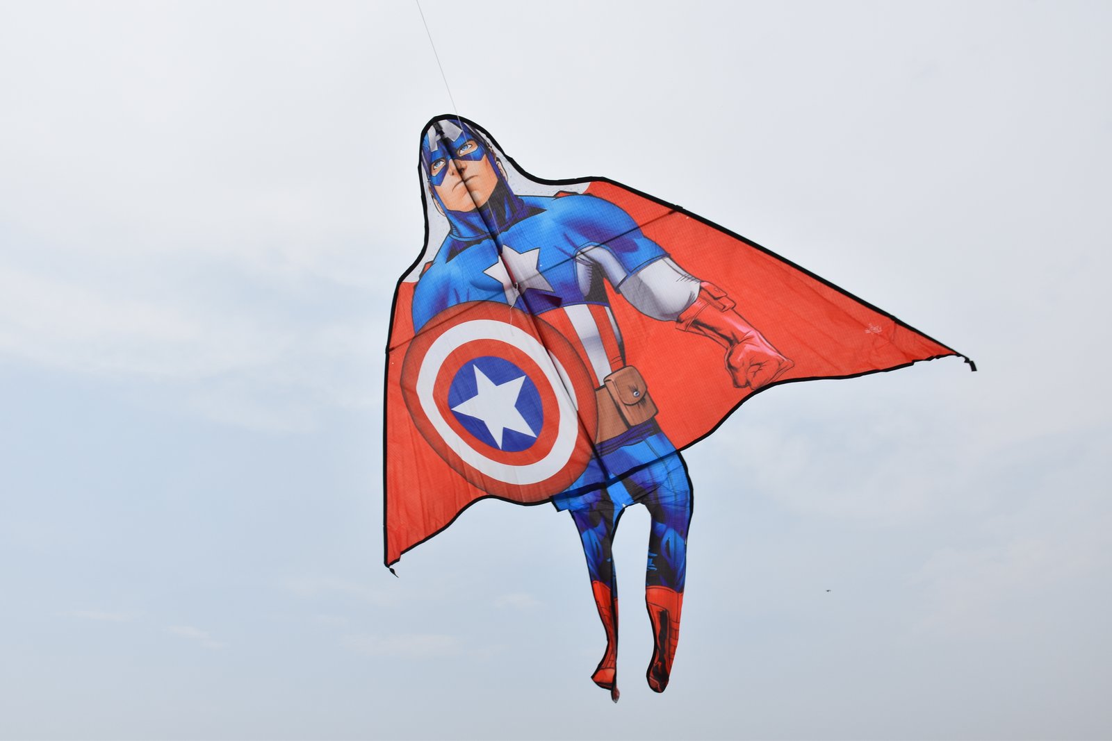 Big Size 180cm Flying Kite Colorful Cartoon Superhero Kite Line Kids Outdoor, Launch, Fly The Best for Everyone - Girls, Boys, (Random Prints)