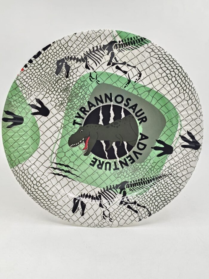 JAGMAG® Animal Birthday Party Supplies Paper Plates, Paper Cap , Paper Glass flag for Animal Theme Birthday, Dinosaure Theme Disposable Animal Theme Plates for Boys Set of 3 Plate, Glass & Cap - Image 4