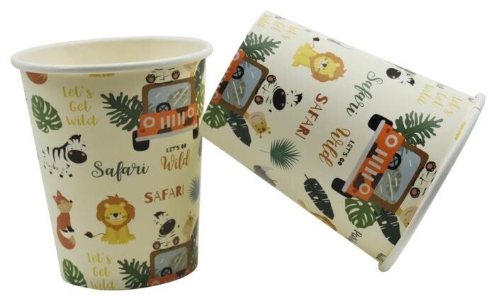 Jagmag® Jungle Theme Birthday Party Supplies, Tropical Leaf Decor Plates Paper Glass for Tropical Theme Birthday Party Decoration for Boys Kids, Animal Theme Party Decoration - Image 2