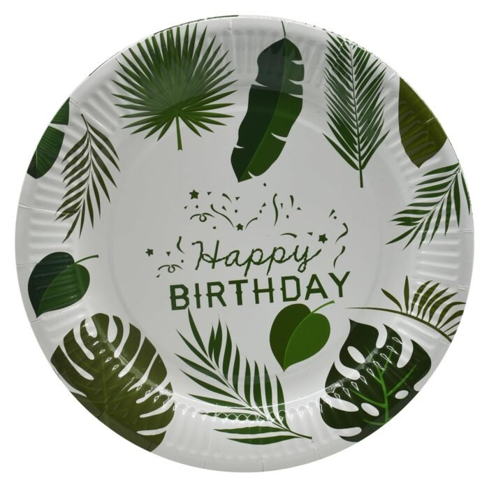 Jagmag® Jungle Theme Birthday Party Supplies, Tropical Leaf Decor Plates Paper Glass for Tropical Theme Birthday Party Decoration for Boys Kids, Animal Theme Party Decoration - Image 5