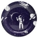 JAGMAG® Space Theme Birthday Party Supplies Paper Plates, Paper Glass & Caps, Rocket Paper Plates and Glass I Paper Plates for Outer Space Theme Birthday - Image 3