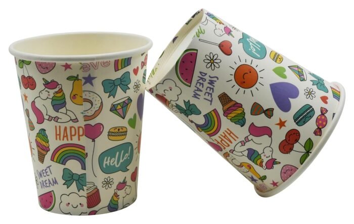 Jagmag® Disposable Unicorn Paper Plates and Glass, Unicorn Cap Unicorn Birthday Party, Unicorn Party Plates, Party Glass Unicorn Baby Shower, Rainbow Unicorn Decorations Set of 3 Plate, Glass & Cap - Image 5