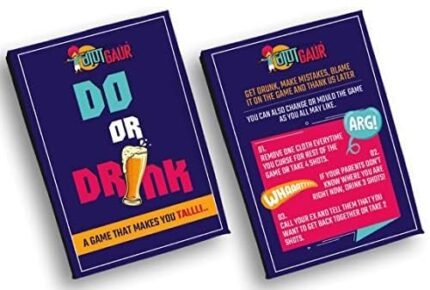 Do or Drink Couple Game, Family Card Game, Fun Game, Dinner Party Game, A Game for Couples Card Game for Kids, Family 100 Conversation Starters Questions Game Card Games for Kids & Adults