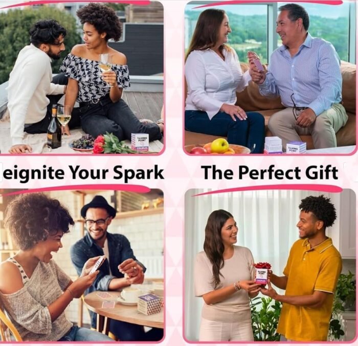 MPS MY PARTY SUPPLIERS® Talking Point Couples Card Game, 200 Prompts for Deeper Connections and Conversation Dream Together About The Future and Fall in Love - Image 2