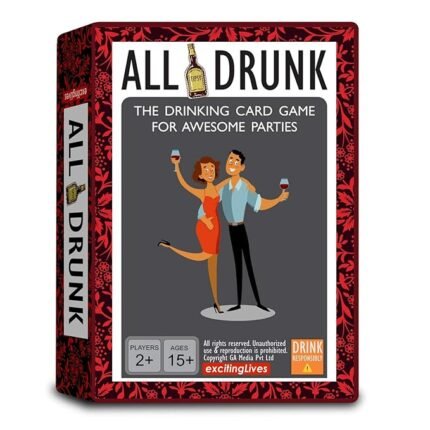 All Drunk Party Drinking Game, Drinking Card Game, Party Game, Board Game, Game for Drink Lover, Alcoholic, Diwali Party Game, Christmas Day - Set of 100