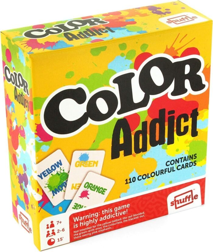 712pjQuVh9L._SL1406_ Color Addict Card Game - 110 Colourful Cards, for 2-6 Players, Great Gift for Kids Ages 7+ - Image 1