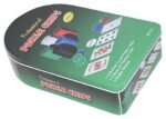 MY PARTY SUPPLIERSĀ® Professional Poker Chips Casino Set with 120 Poker Chips, 2 Playing Card Decks, 1 Gaming Mat in Tin Box - Image 2