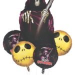 Set of 5 Ghost halloween balloons Halloween theme foil balloons decorations Kids halloween party supplies Balloon decoration for hallo ween event