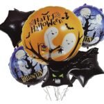 Set of 5 Halloween balloons Halloween theme foil balloons decorations Kids halloween party supplies Balloon decoration