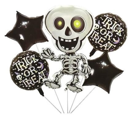 Set of 5 Halloween balloons Halloween theme foil balloons decorations Kids halloween party supplies Balloon decoration