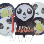 MPS MY PARTY SUPPLIERS® Set of 5 Halloween balloons Halloween theme foil balloons decorations Kids halloween party supplies Balloon decoration for hallo ween event