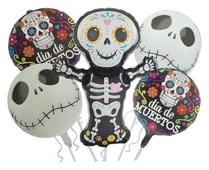 Set of 5 Halloween balloons Halloween theme foil balloons decorations Kids halloween party supplies Balloon decoration for hallo ween event