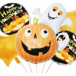 Set of 5 Halloween balloons Halloween theme foil balloons decorations Kids halloween party supplies Balloon decoration for hallo ween event