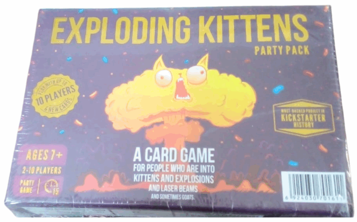 Candle Holder - 2024-10-27T150706.609 MPS My Party Suppliers 1pack Exploding Kittens- Party Pack Card Game, Party Game, Card Games to Play with Family, Easy Card Games Kids, Exploding Kittens Game 2-10 Players, Families Fun Board Games - Image 1