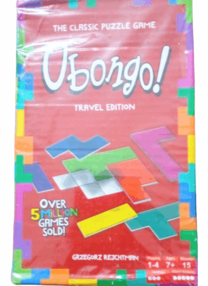 MPS My Party Suppliers 1pack Ubongo- Travel Edition Card Game, Classic Puzzle Game, Card Games to Play with Family, Ubongo Puzzle Game 1-4 Players, Families Fun Board Games, Board Games