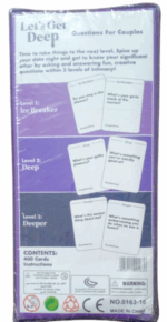 MPS MY PARTY SUPPLIERS 1pack Let's Get Deep - Questions for Couples Card Game, Party Game for Couples, Card Games - Image 2