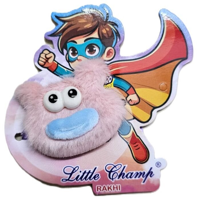 MPS MY PARTY SUPPLIERS® 1pc Pink Teddy bear Rakhi for Brother with random design food magnet gift & one Red-Yellow Thread Cute Soft Teddy Bear Rakhi for Toddlers Little Baby Brothers Raksha Bandhan - Image 5