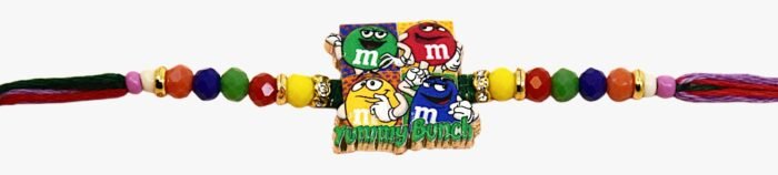 MPS MY PARTY SUPPLIERS Kids Rakhi Bracelet, Cartoon Character Design, Orange and Red Thread - Image 3