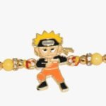 MPS MY PARTY SUPPLIERS Kids Rakhi Bracelet, Cartoon Character Design, Orange and Red Thread