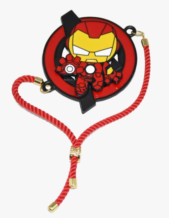 MPS MY PARTY SUPPLIERS® 1pc Superhero Ironman rakhi for children kids boys, Adjustable cartoon character rakhi for brothers, Stylish bracelet rakhi, Raksha Bandhan rakhi gift for brother bhai bhaiya - Image 2