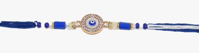 MPS MY PARTY SUPPLIERS® 1pc Evil eye Rakhi for brother/bhaiya/cousin with roli chawal tilak misri Rakshanbandhan evil eye rakhi set for kids toddlers Rakhi bracelet - Image 2
