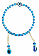 MPS MY PARTY SUPPLIERSĀ® Set of 2 Adjustable blue round evil eye hand bracelet for woman, Evil eye bangles for girls, Evil eye rakhi set, Rakshabandhan bracelet, Kada for Women Bracelet Accessories Jewellery - Image 4