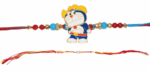 MPS MY PARTY SUPPLIERSĀ® 1pc Cartoon Character Rakhi for Brother with random design food magnet gift & one Red-Yellow Thread Rakhi for Toddlers Little Baby Brothers Raksha Bandhan - Image 5