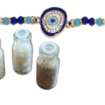 MPS MY PARTY SUPPLIERS® 1pc Evil eye Rakhi for brother/bhaiya/cousin with roli chawal tilak misri Rakshanbandhan evil eye rakhi set for kids toddlers Rakhi bracelet