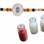 MPS MY PARTY SUPPLIERS® 1pc Evil eye Rakhi for brother/bhaiya/cousin with roli chawal tilak misri Rakshanbandhan evil eye rakhi set for kids toddlers Rakhi bracelet