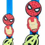 MPS MY PARTY SUPPLIERS® 1pc Superhero theme DIY Charms Band for Girls and Boys Rakhi Band For Kids Brother Silicone Charm Bracelets for kids DIY Rakhi Gift Ideas Adjustable Rubber Bracelets