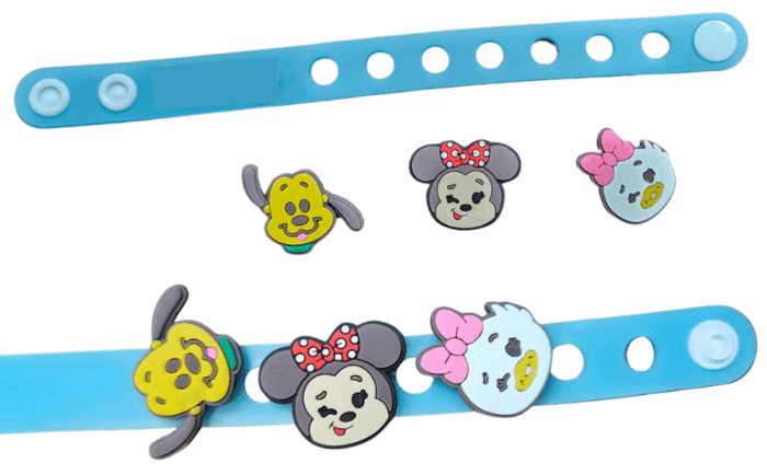 MPS MY PARTY SUPPLIERS® 1pc DIY Charms Band for Girls and Boys Rakhi Band For Kids Brother Silicone Charm Bracelets for kids DIY Rakhi Gift Ideas Adjustable Rubber Bracelets - Image 1