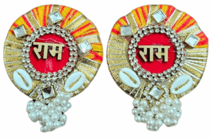 MPS MY PARTY SUPPLIERS® Set of 2 Self Stick Ram Door Sticker Tags Ram Decoration Items for Door Ram Written tag for Pooja Room Tags Door Sticker Décor for Rakshabandhan