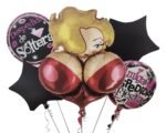 Hen Party lingerie Shape Foil Balloons Team Bride Helium Globos For Bar Bachelorette Night Party Supplies, Adult Party Decoration Balloons
