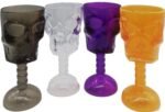 1pc Halloween Skull Goblet Skeleton Claw Cup Drinking Container for Glowing Bar Party Favors, Halloween Glasses, Halloween Tableware, Halloween Drinking Glass (Random Colors)