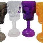 1pc Halloween Skull Goblet Skeleton Claw Cup Drinking Container for Glowing Bar Party Favors, Halloween Glasses, Halloween Tableware, Halloween Drinking Glass (Random Colors)
