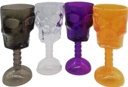 1pc Halloween Skull Goblet Skeleton Claw Cup Drinking Container for Glowing Bar Party Favors, Halloween Glasses, Halloween Tableware, Halloween Drinking Glass (Random Colors)