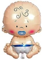 MPS MY PARTY SUPPLIERS®17Pcs Blue HAppy Birthday Baby Boy Balloon, Baby Birthday Balloon, Pram Shape Balloon, Baby Bottle Balloon, Baby Balloon, Baby Horse Balloons, A New Little Prince Party balloons - Image 8