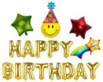 MPS MY PARTY SUPPLIERS® Set of 17 Happy Birthday Balloons for decoration ideas, balloon decoration kit for birthday, cute happy birthday balloons kit, colorful birthday balloons