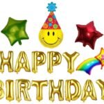 MPS MY PARTY SUPPLIERS® Set of 17 Happy Birthday Balloons for decoration ideas, balloon decoration kit for birthday, cute happy birthday balloons kit, colorful birthday balloons