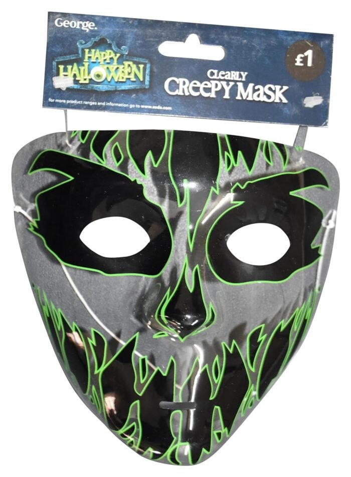 1 pcs Scary Mask, Hallo Scream Creepy Clear Mask Masquerade Mask Fancy Dress Halloween Costume Accessory for Women Men Holiday Halloween Costume Mask Howl-O-Scream clear mask - Image 1