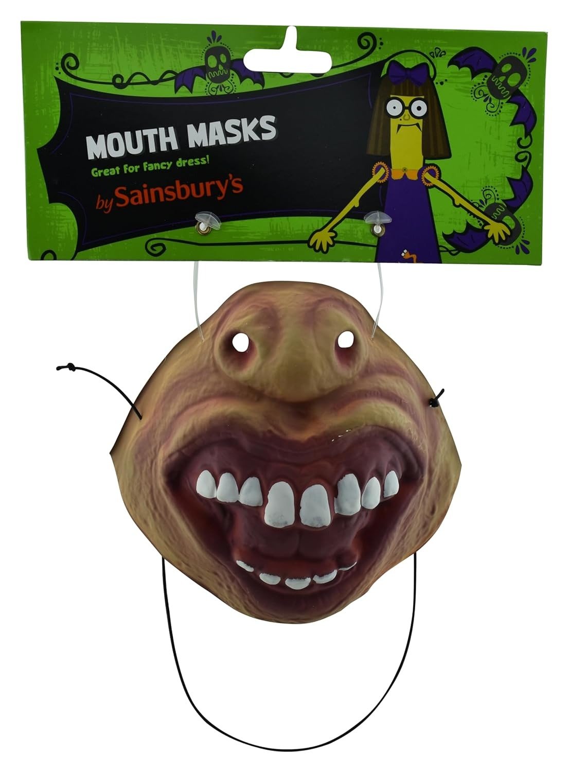 1 pcs Teeth Scary Mask, Funny Smile Latex Mask Scary Halloween Mask Cosplay Clown Adult Horror Mask Halloween Party Decoration Realistic Silicone Mask - Image 1