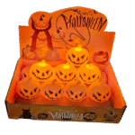 MPS My Party Suppliers Set of 2 Orange Halloween Pumpkin Bulbs, Scary Lamp for Haunted House, Horror Decoration for Garden, Lights