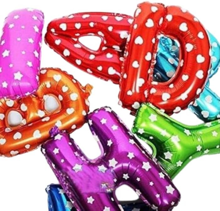 MPS MY PARTY SUPPLIERS®16" Happy Birthday Letter Foil Balloons, Happy Birthday foil Letter Balloons for Birthday Decorations, Happy Birthday 13 Letters Set Foil Balloons (23Pcs Multi) - Image 5