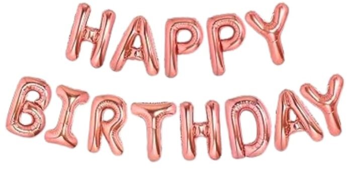 MPS MY PARTY SUPPLIERS®25Pcs Rose Gold Happy Birthday Balloons for Girls-13pcs Letters Balloons 2pcs Giant Star Foil Balloons 4pcs Confetti Balloons 6pcs Latex Balloons Birthday Party Decorations and Supplies Balloons - Image 5